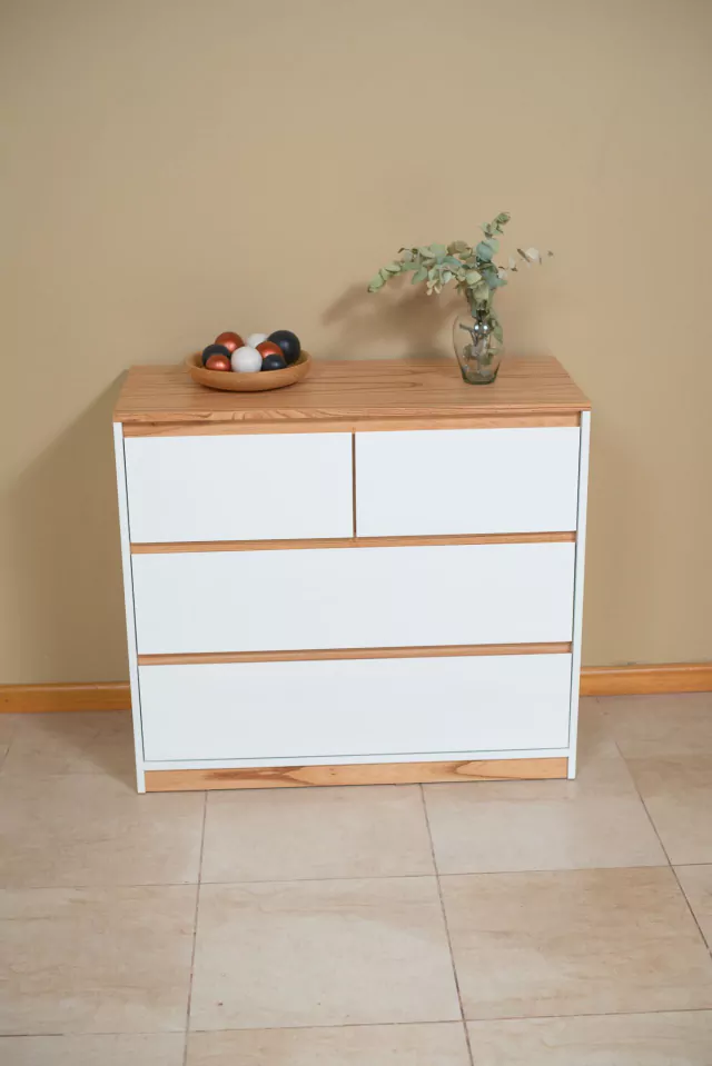 Comoda linea Visby - 90x80x40 - MDF LAQUEADO - Imagen 2