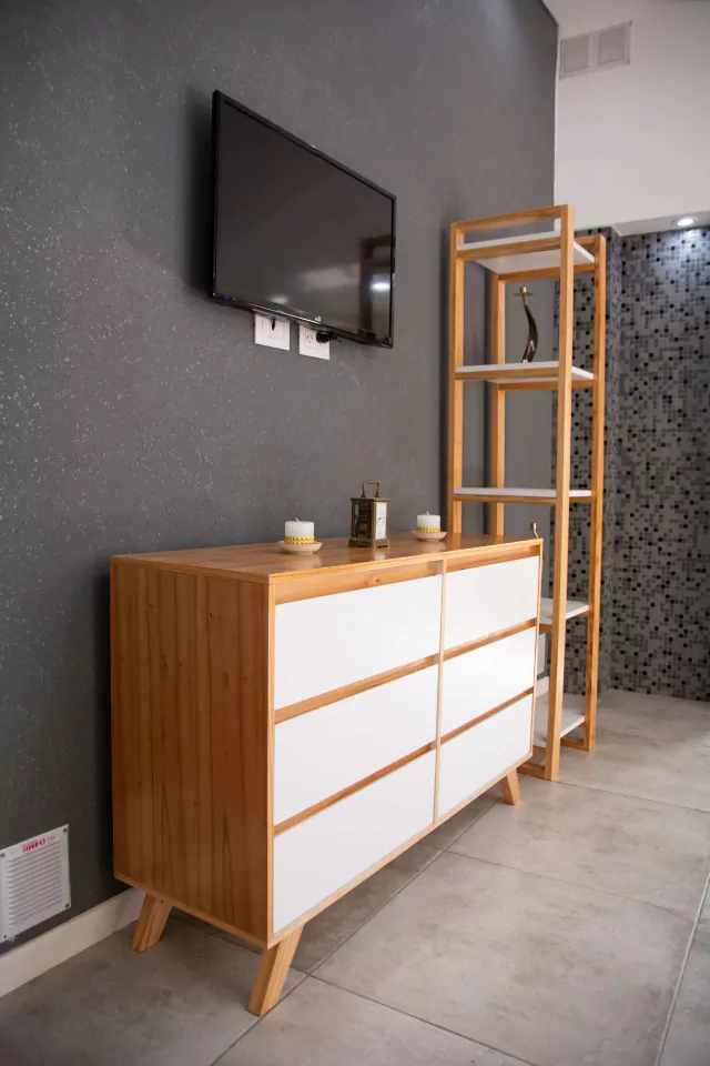 Cómoda Cajonera Nórdica - 120x80x40 - Enchapado En Paraíso - Imagen 4