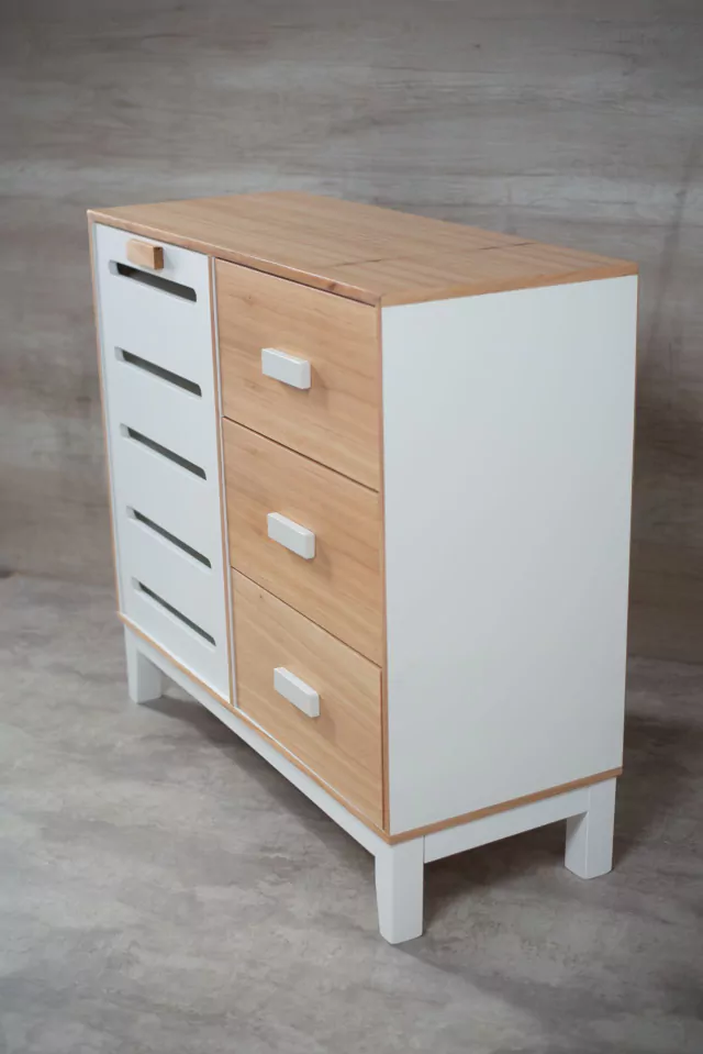 Cómoda recibidor - Línea Amsterdam- 90x100x40 - Mdf Laqueado - Imagen 3