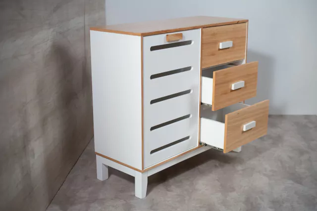 Cómoda recibidor - Línea Amsterdam- 90x100x40 - Mdf Laqueado - Imagen 5