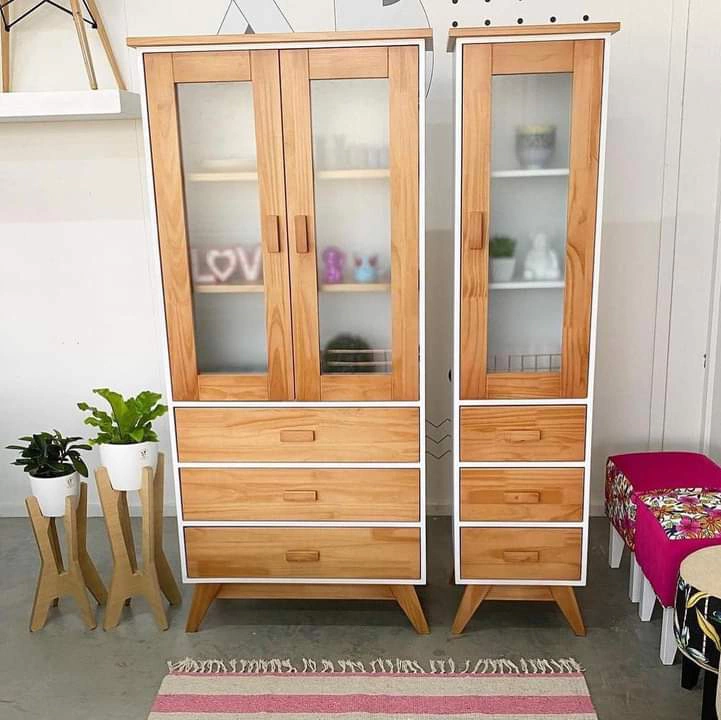 Cristalero Linea OSLO - 180x80x36 - Enchapado En Paraíso - Imagen 3